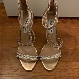 Steve Madden Rose Gold Sandal with Rhinestones